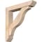 Ekena Millwork Funston Slat Smooth Bracket w/ Offset Brace, Douglas Fir, 5 1/2"W x 28"D x 28"H BKT0604X28X28FST06SDF - alternate 1